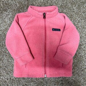 Columbia Benton Springs Fleece Jacket Toddler Girls 6-12 Months Pink Mock Neck